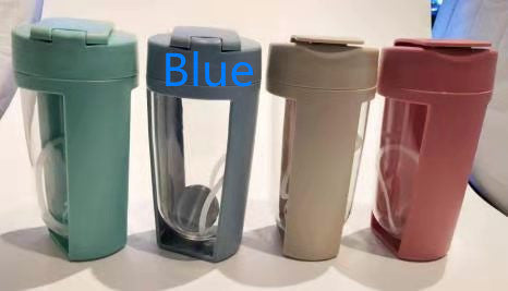 Fitness Plastic Cup Protein Powder Milkshake Mixing Cup With Ball