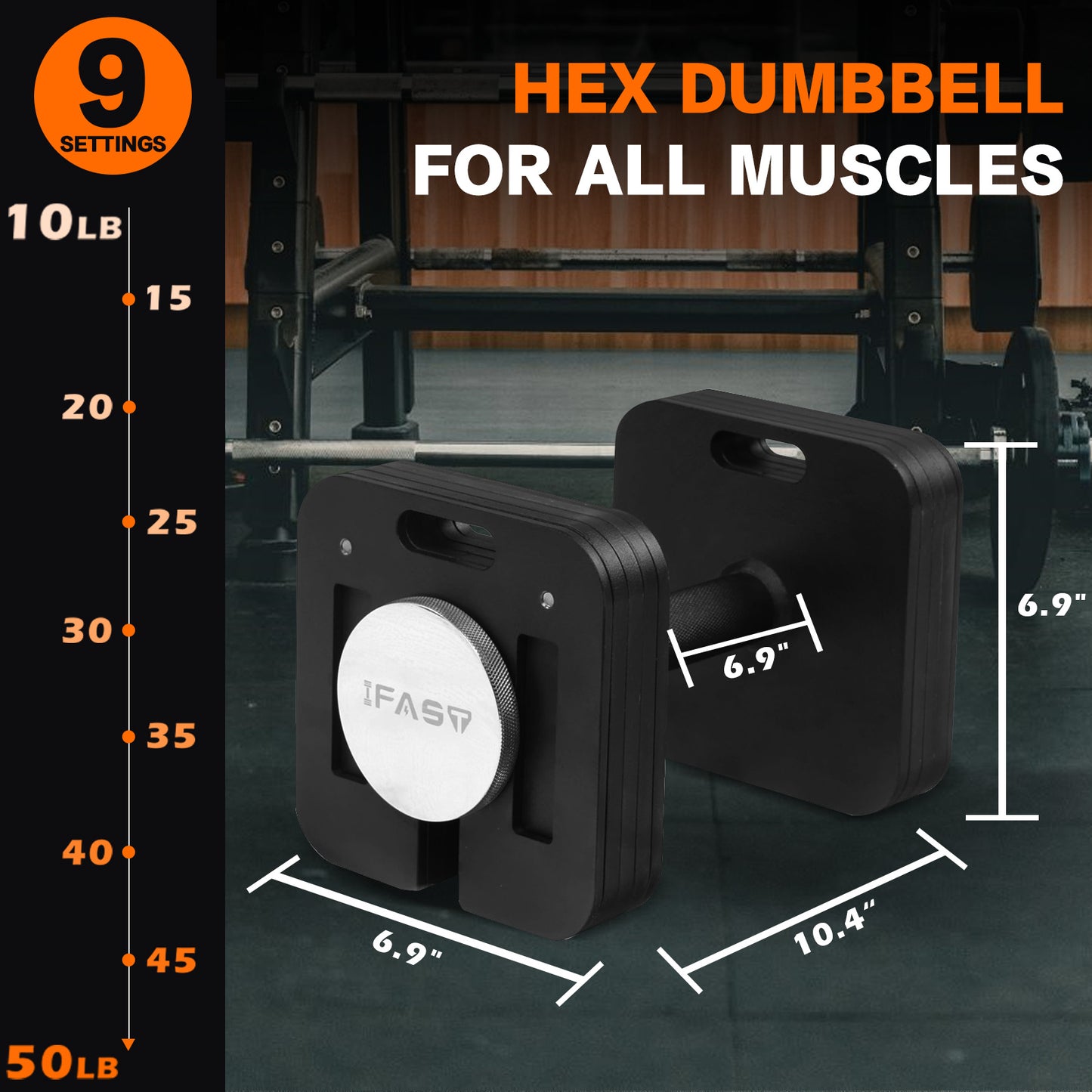 Adjustable Dumbbell 9 In 1 Free Weights For Multiweight Options Quick-Lock Adjustable Dumbbell Sets With Anti-Slip Steel Handle For Full-Body Home Gym Workouts