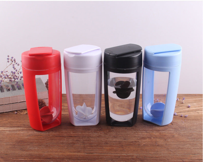 Fitness Plastic Cup Protein Powder Milkshake Mixing Cup With Ball