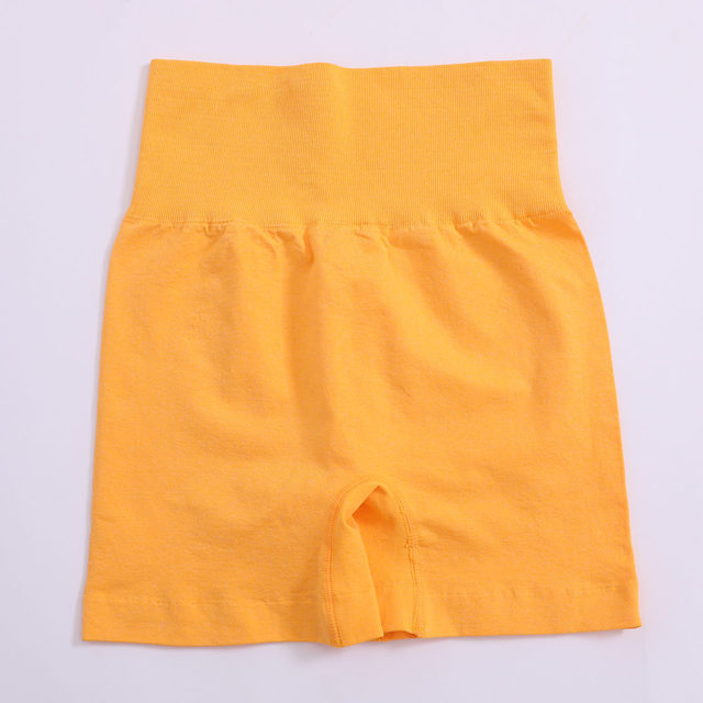Solid High Waist Yoga Sport Shorts Women Gym Fitness Push Up