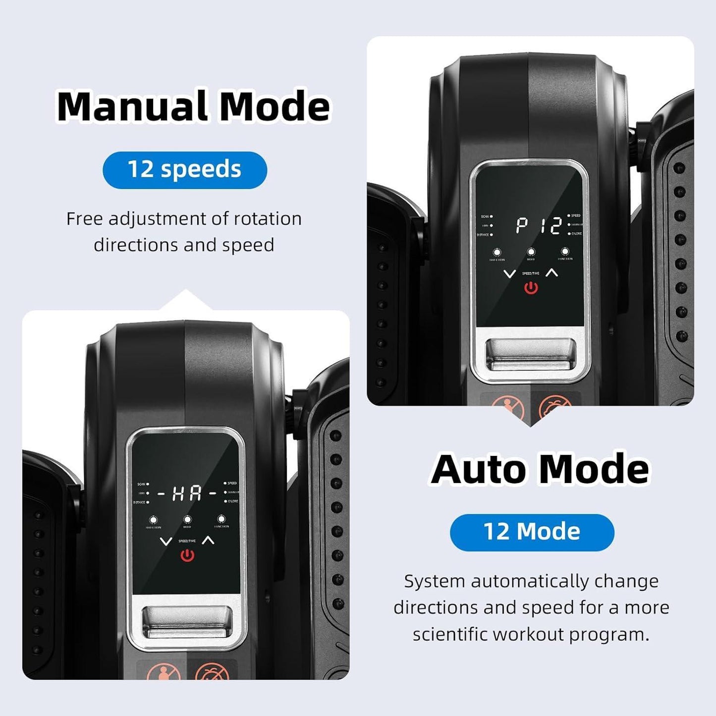 Specialized For The Elderly, This Sit-down Elliptical Leg Exerciser Features A Large Anti-slip Pedal, An LCD Display, And A Remote Control