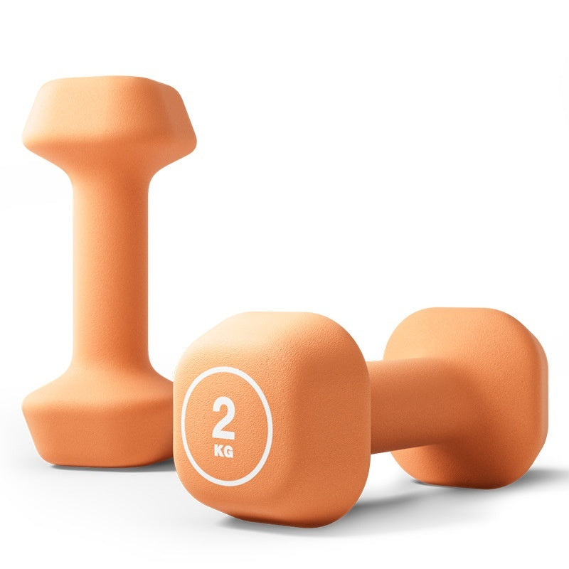Plastic Coated Dumbbell Women's Fitness Strength Training Equipment