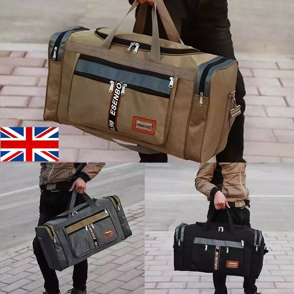 Men Extra Large Big Sports Gym Holdall Bag Travel Work Cabin Barrel Bag