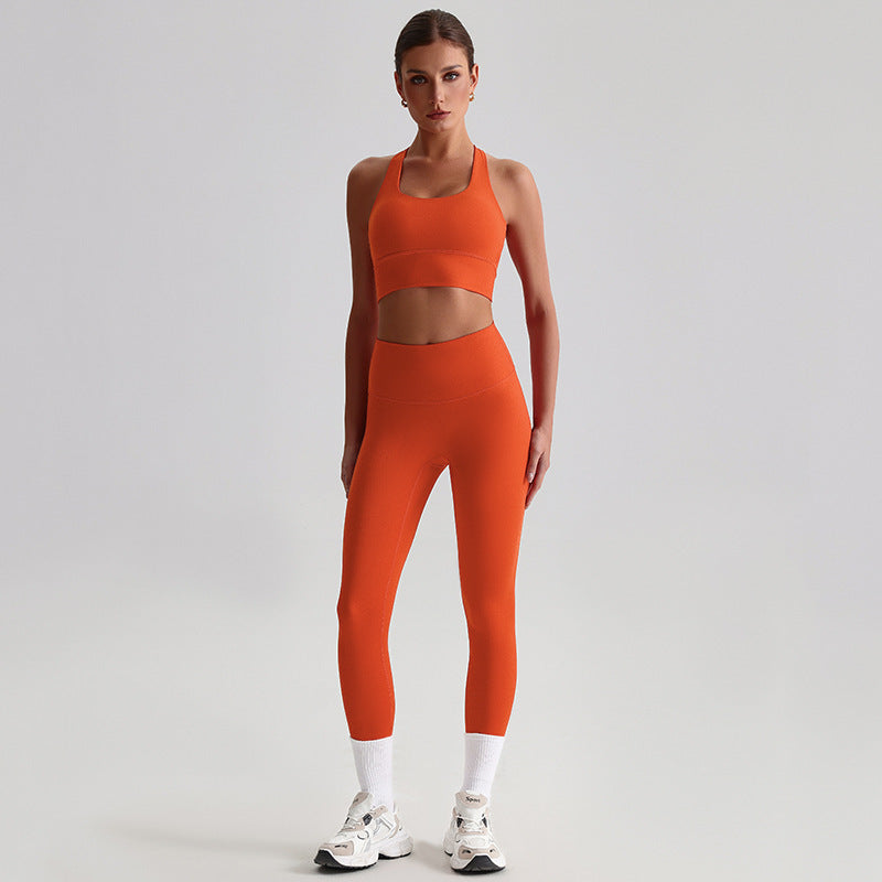 Yoga Clothes Suit Naked Women Feeling Beautiful Back