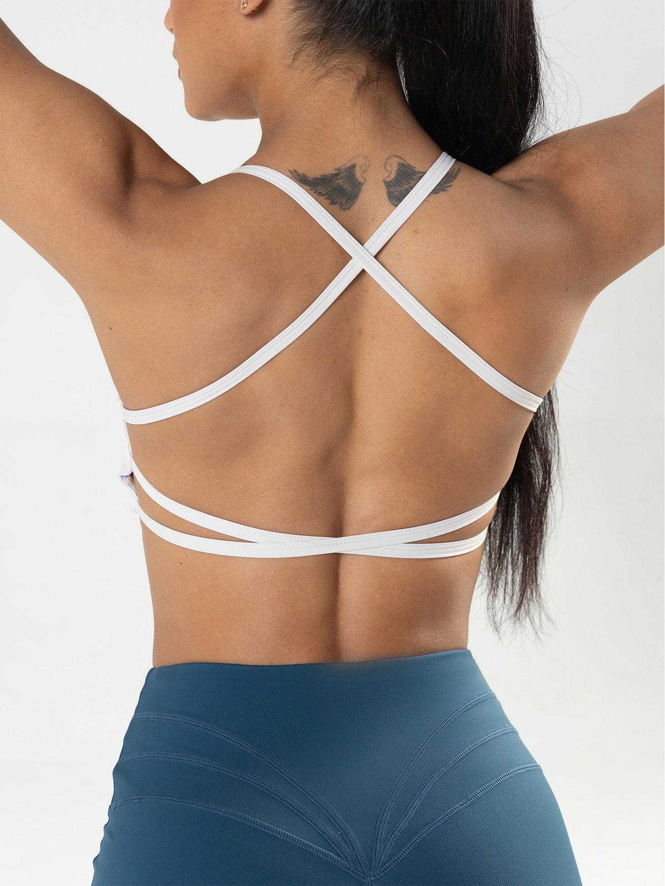 3 Pack Sports Bra For Women,Padded Strappy Sports Bra With Removable Cups Medium Support Workout Yoga Gym Bra
