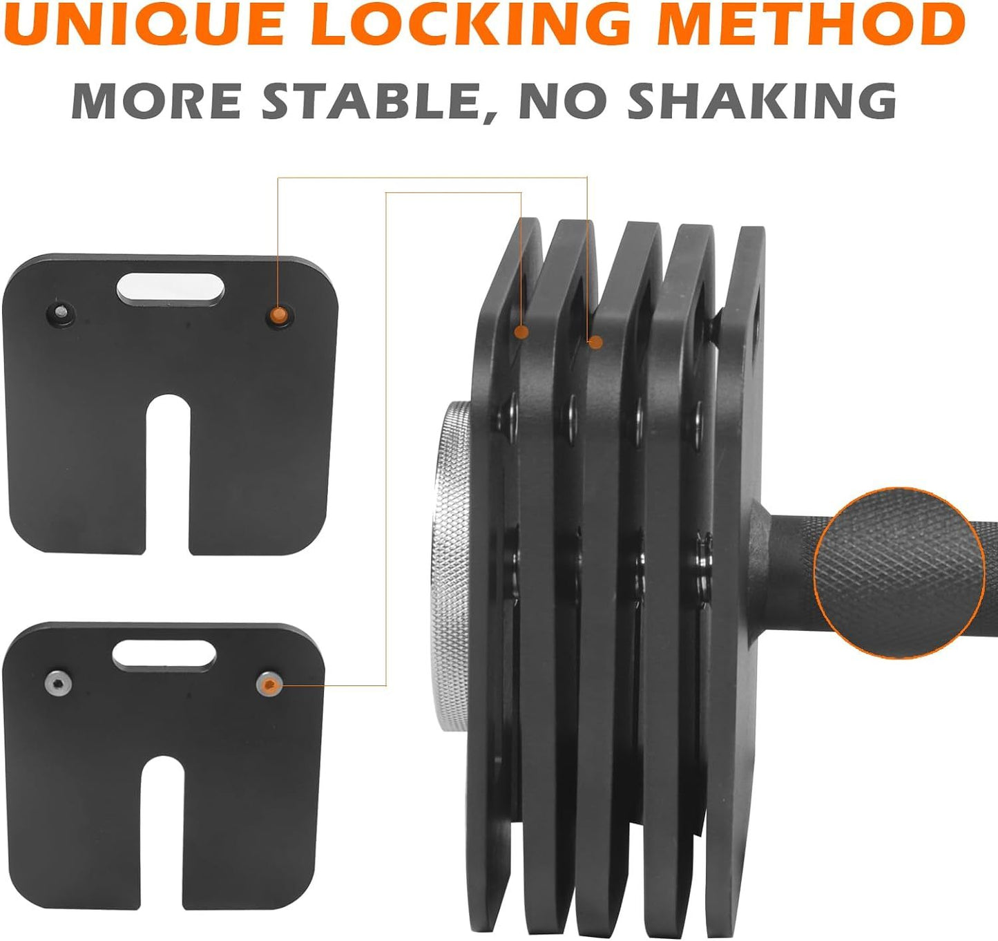 Adjustable Dumbbell 9 In 1 Free Weights For Multiweight Options Quick-Lock Adjustable Dumbbell Sets With Anti-Slip Steel Handle For Full-Body Home Gym Workouts